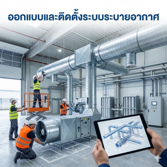 ออกแบบติดตั้งระบบระบายอากาศ